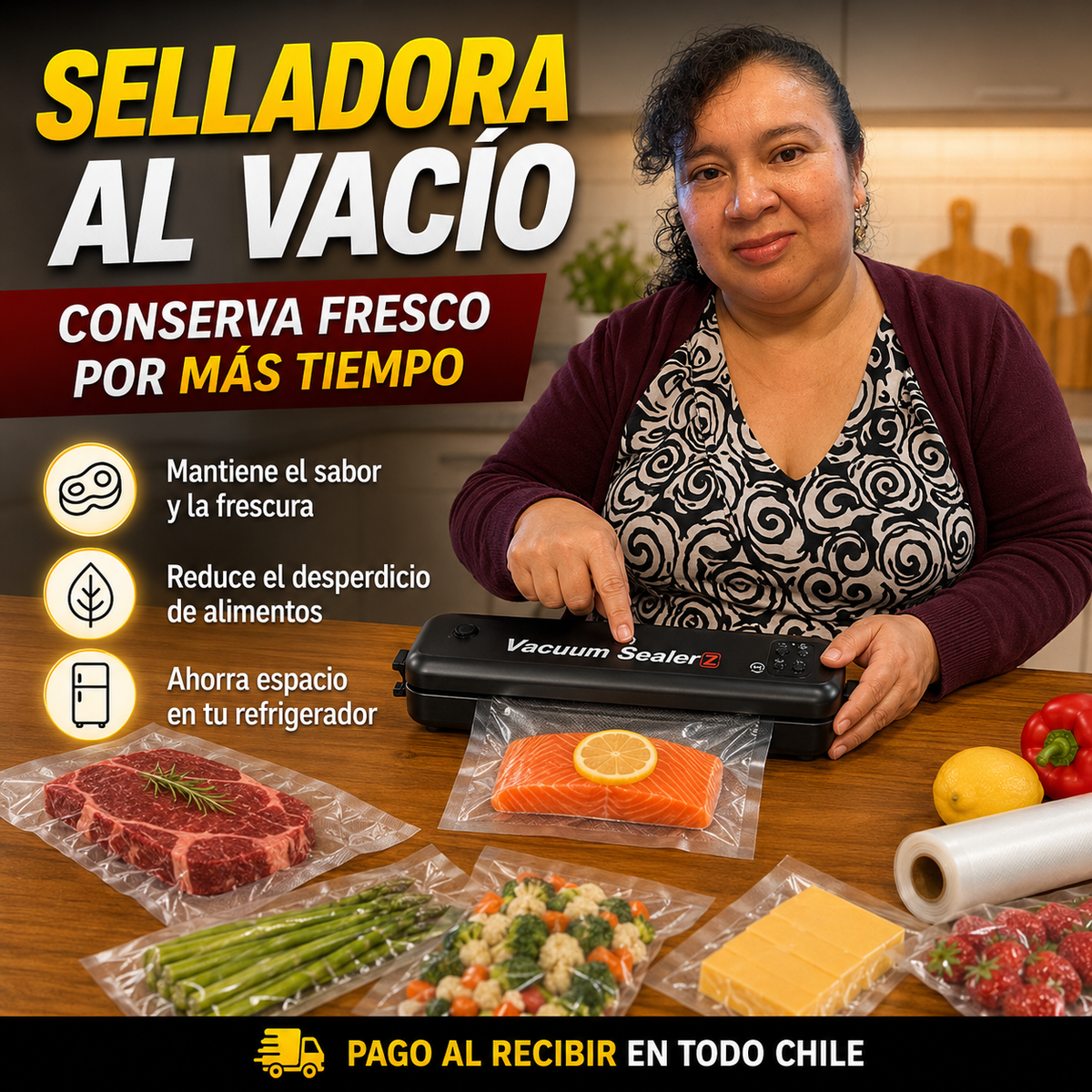 AHORRA HASTA UN 50% EN DINERO CONSERVANDO TUS ALIMENTOS AL VACIO INCLUYE BOLSAS GRATIS !!!
