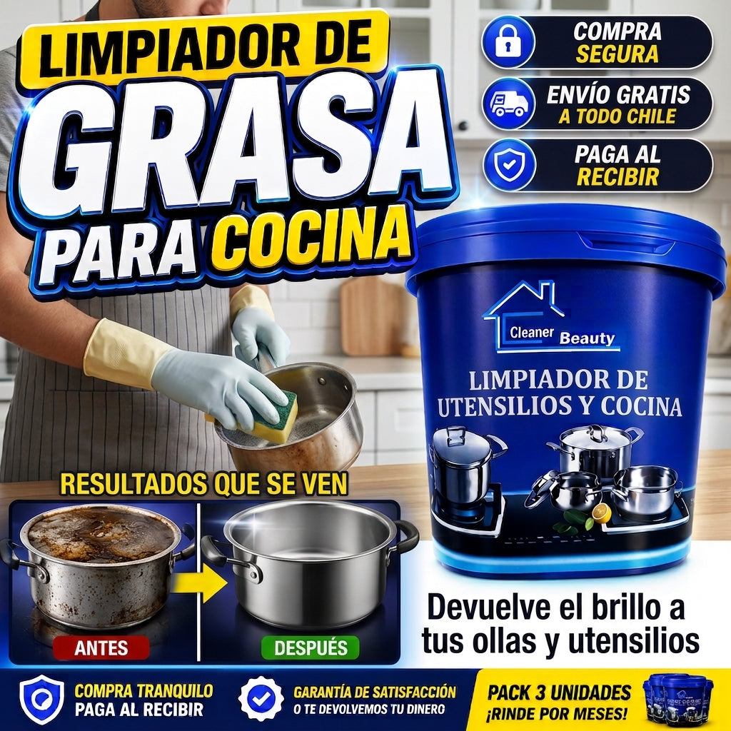 Limpiador de Grasa para Cocina - Manten tu cocina Reluciente